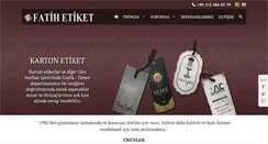 Desktop Screenshot of fatihetiket.com